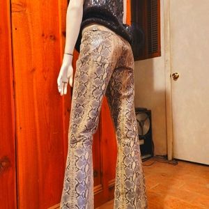 Henri Bendel vintage snakeskin print pants